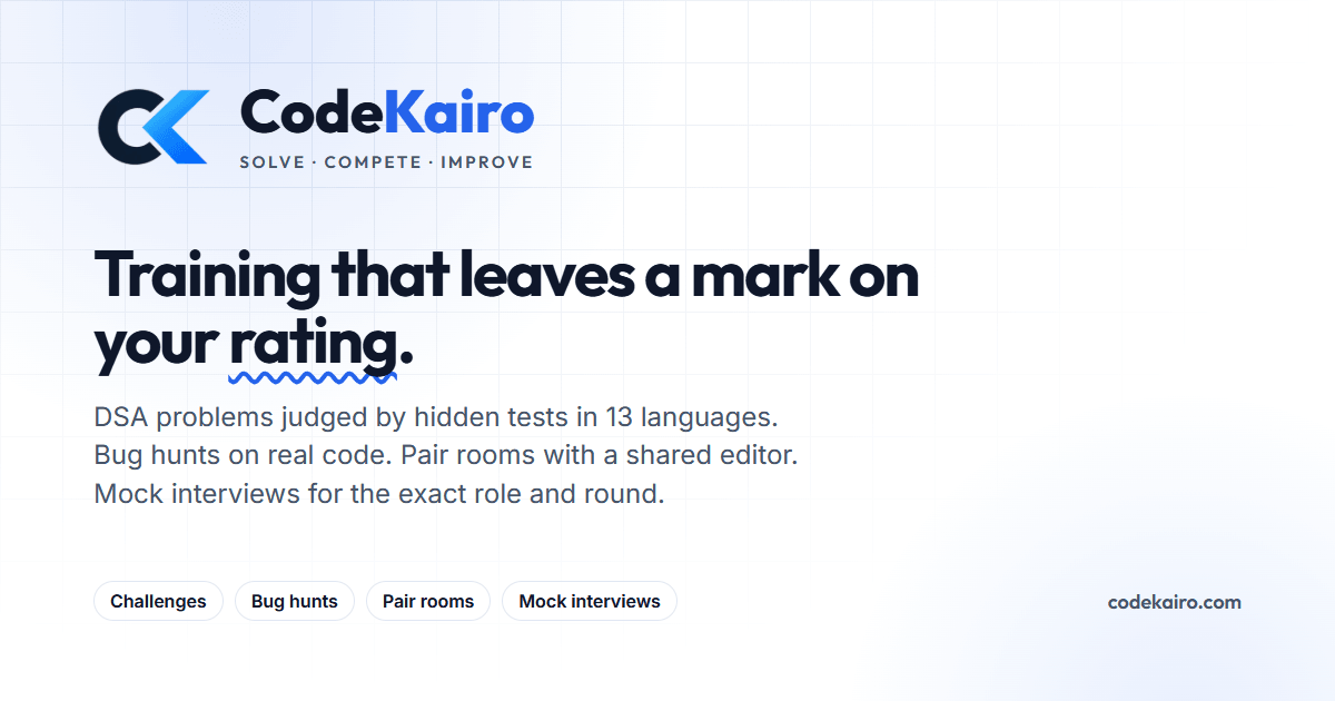 Coding Practice Problems: DSA Challenges in 13 Languages — CodeKairo